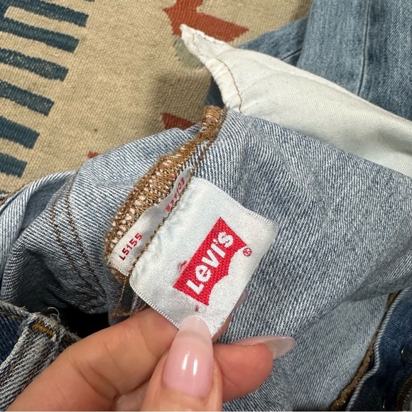 Y2K Vintage Levi's 501 Jeans Straight Fit Medium Wash 36w 34l Skater Baggy - Picture 7 of 16